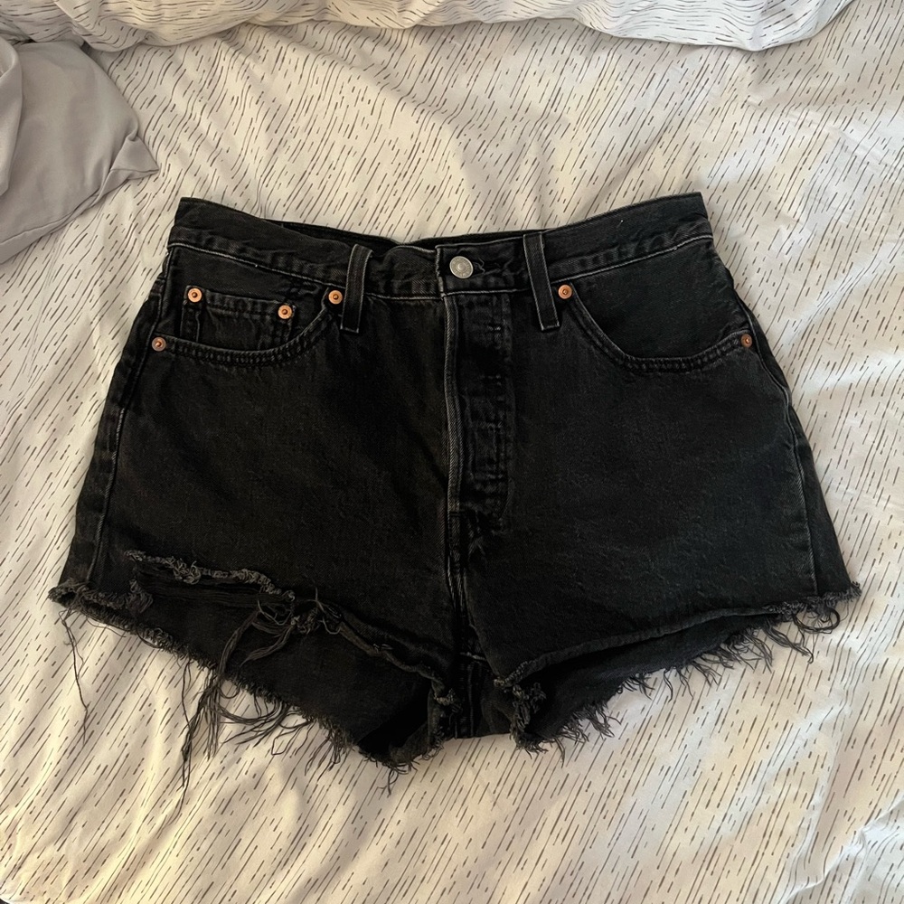 Levi’s Black 501 Denim Shorts Sz 29